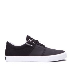 Dámské Nízké Boty Supra STACKS II VULC Černé/Šedé/Bílé | CZ-78243